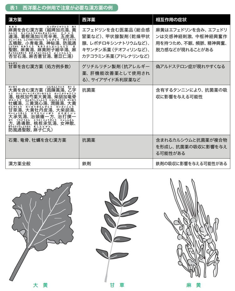 相乗効果や副作用の軽減を期待 併用禁止や注意が必要なものもあり